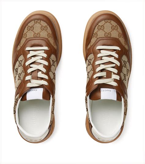 gucci lace up monogram logo sneakers|gucci men's low top sneakers.